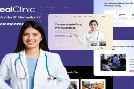 HealClinic - Health Care Center Elementor Kit Template 1.0