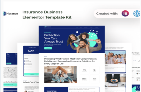 Herance - Insurance Company Elementor Template Kit 1.0