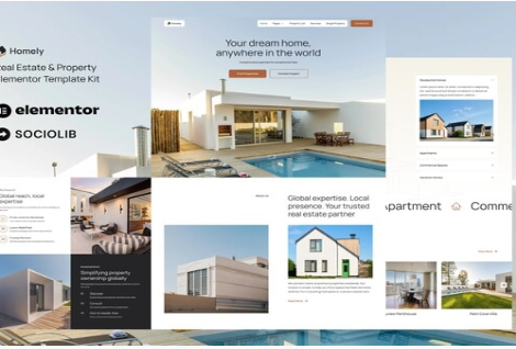 Homely - Real Estate & Property Listing Elementor Template Kit 1.0