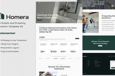 Homera - Real Estate & Property Elementor Template Kit 1.0
