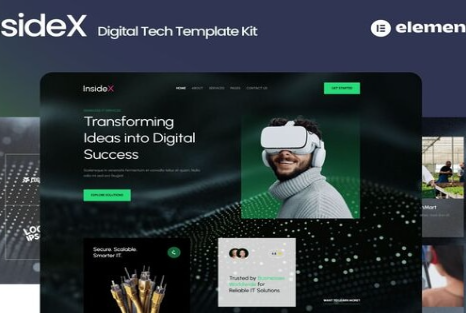 InsideX - IT Solution & Service Elementor Template Kits 1.0