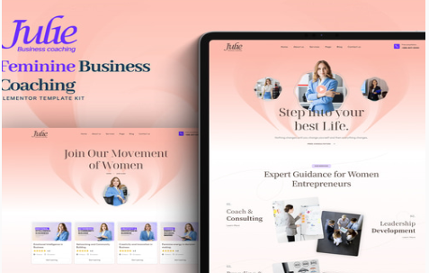 Julie - Feminine Business Coaching Elementor Template Kit 1.0