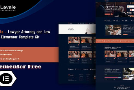 Lavale - Lawyer Attorney and Law Firm Elementor Template Kit 1.0
