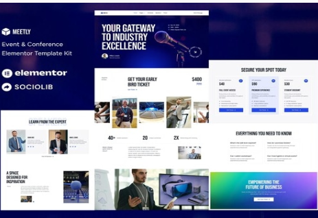 Meetly - Event & Conference Elementor Template Kit 1.0