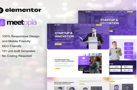 Meetopia - Event & Conference Elementor Pro Template Kit 1.0