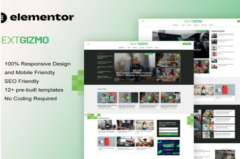 NextGizmo - Gadget News & Magazine Elementor Template Kit 1.0