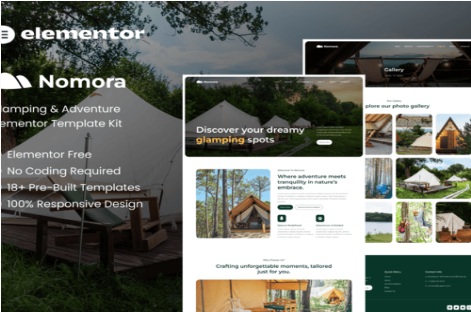 Nomora - Glamping & Adventure Elementor Template Kit 1.0