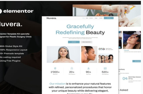 Nuvera - Plastic Surgery Clinic Elementor Template Kit 1.0