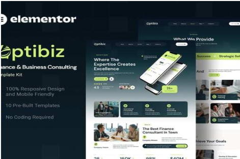 Optibiz - Finance & Business Consulting Elementor Template Kit 1.0