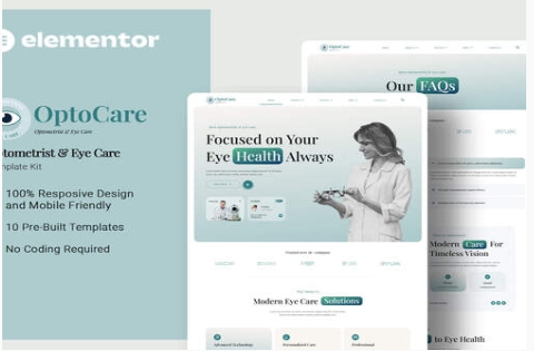 Optocare - Optometrist & Eye Care Elementor Template Kit 1.0