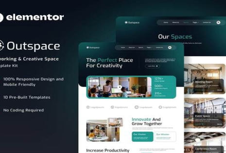 Outspace - Coworking & Creative Space Elementor Template Kit 1.0
