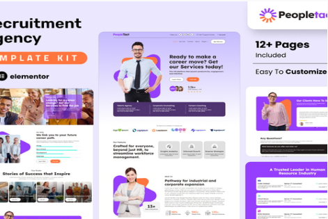 Peopletact - Recruitment Agency Elementor Template Kit 1.0