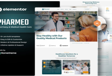Pharmed - Pharmacy & Medical Health Care Elementor Template Kit 1.0