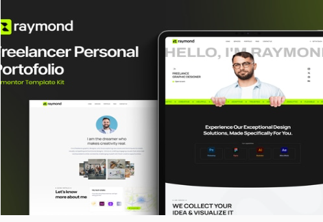 Raymond - Freelancer Personal Portofolio Elementor Template Kit 1.0