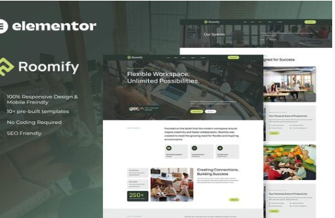 Roomify - Coworking Creative Space Elementor Template Kit 1.0