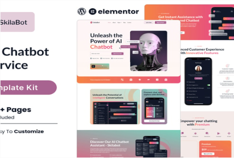 Skilabot - AI Chatbot Service Elementor Template Kit 1.0