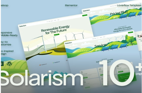 Solarism - Green Energy Business & Services Elementor Template Kit 1.0