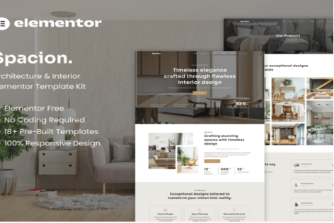Spacion - Architecture & Interior Elementor Template Kit 1.0