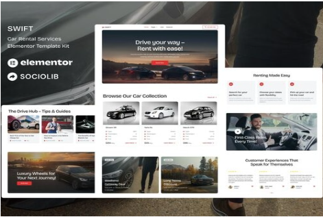 Swift - Car Rental Service Elementor Template Kit 1.0