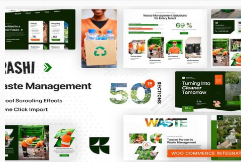 Trashi - Waste Management & Recycling Elementor Pro Template Kit 1.0