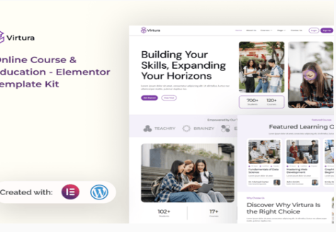 Virtura - Online Course & Education Elementor Template Kit 1.0