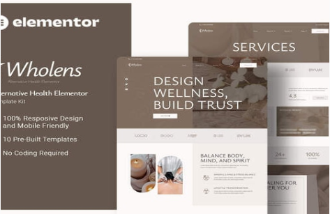 Wholens - Alternative Health Elementor Template Kit 1.0