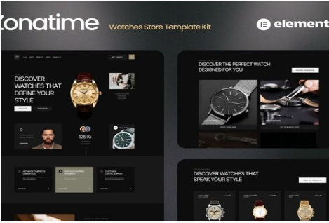 Zonatime - Dark Theme Watch Store Elementor Template Kit 1.0