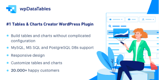 wpDataTables - Tables and Charts Manager for WordPress Original License key included for Lifetime