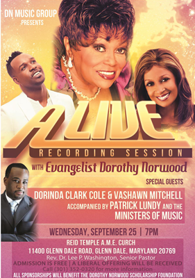 Dorothy Norwood Set for Live Recording at Reid Temple with Special ...