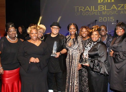 The Anointed Pace Sisters and Israel Houghton (center) with BMI Executive Director, Writer-Publisher Relations Wardell Malloy (far left), BMI Vice President, Writer-Publisher Relations Catherine Brewton (center), and  BMI Director, Writer-Publisher Relations Byron Wright (far right). 