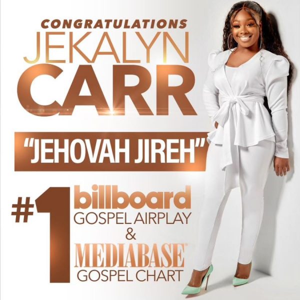 Jekalyn Carr Once Again Tops The Gospel Charts And Earns Fifth Number