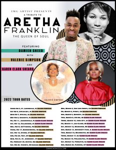 IMG Artists Presents Multi-Talented Bandleader Damien Sneed in A Tribute to Aretha Franklin, The Queen of Soul featuring Valerie Simpson and Karen Clark Sheard